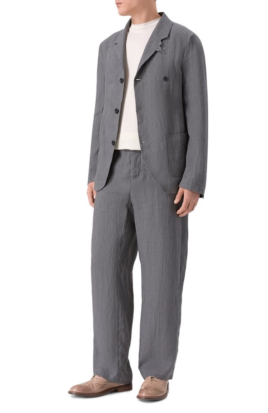 Льняной пиджак Hannes Roether J0P32PE.6069 Серый  J0P32PE.6069 Фото 2