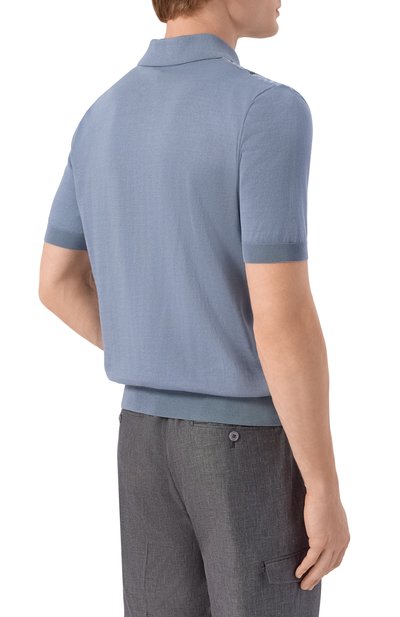 Поло из шелка и хлопка ZILLI, арт. KBP002M0144VBRDG0, фото 4