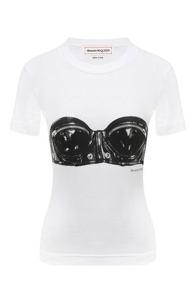 Хлопковая футбо лка ALEXANDER MCQUEEN, арт. 752355/QZAJY, фото 1