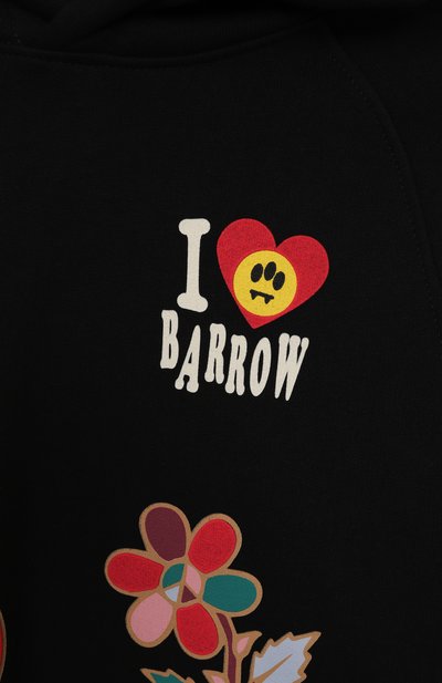 Хлопковое худи BARROW черного цвета по цене 16200 руб., арт. F5BKJGHS189, фото 3 Хлопковое худи BARROW, арт. F5BKJGHS189, фото 3