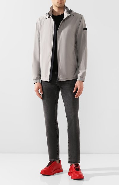 Кожаные кроссовки FERRAGAMO красного цвета по цене 54180 руб., арт. Z-07273733E, фото 2 Кожаные кроссовки FERRAGAMO, арт. Z-07273733E, фото 2