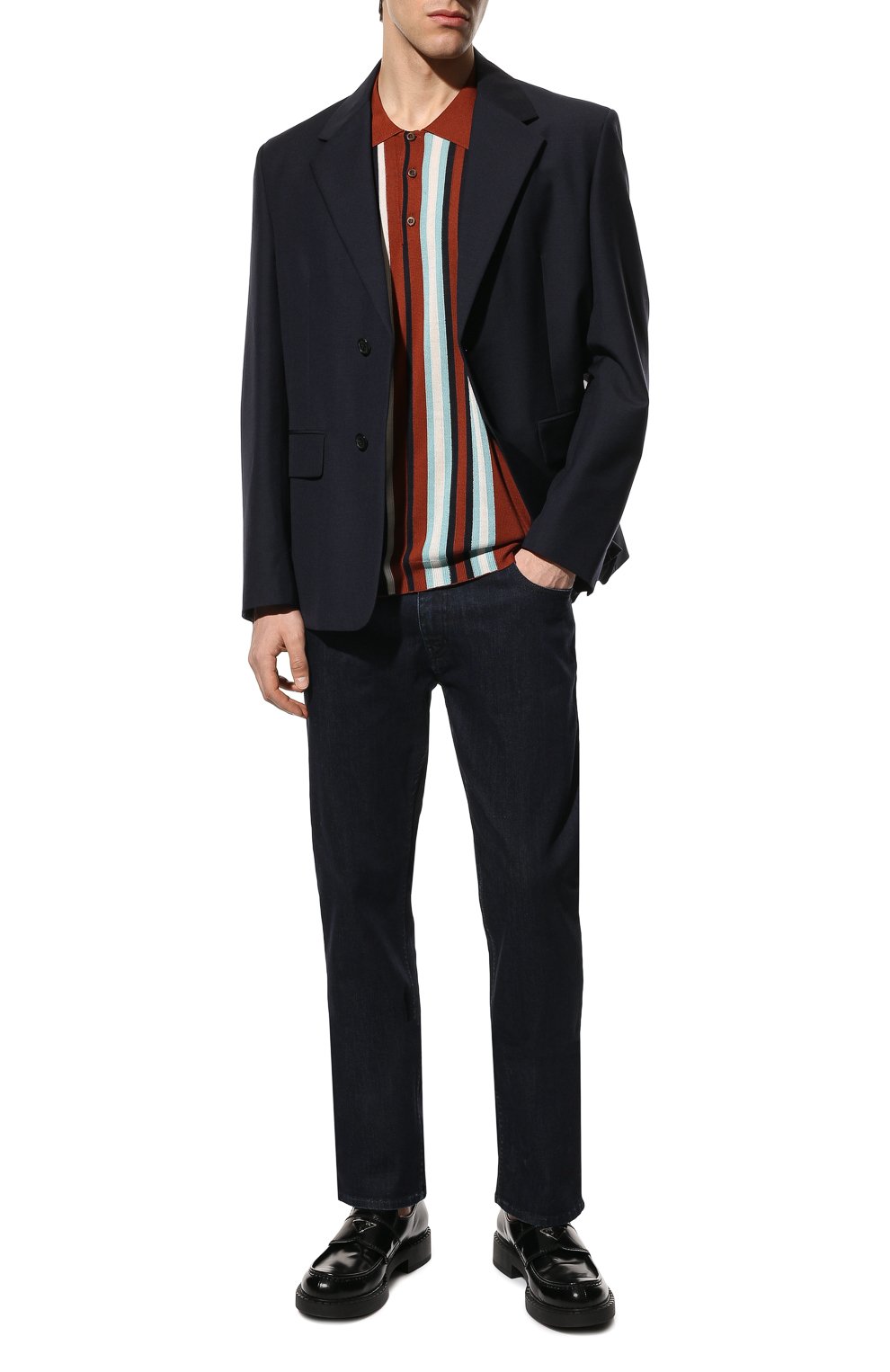 Шелковое поло PRADA разноцветного цвета по цене 200000 руб., арт. UMB335-10MW-F0046-221, фото 2 Шелковое поло PRADA, арт. UMB335-10MW-F0046-221, фото 2