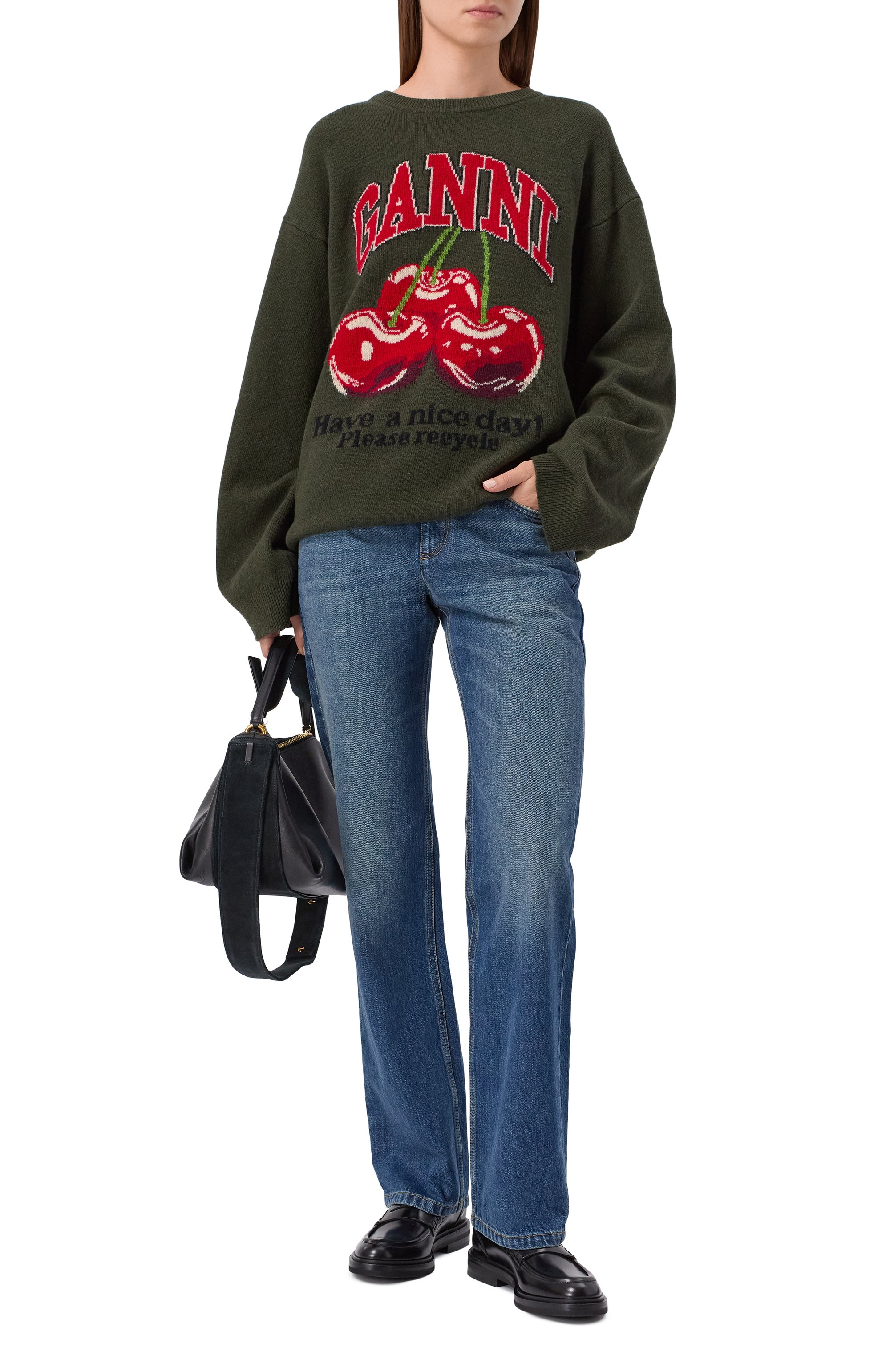 Шерстяной пуловер GANNI, арт. A1070112, фото 2