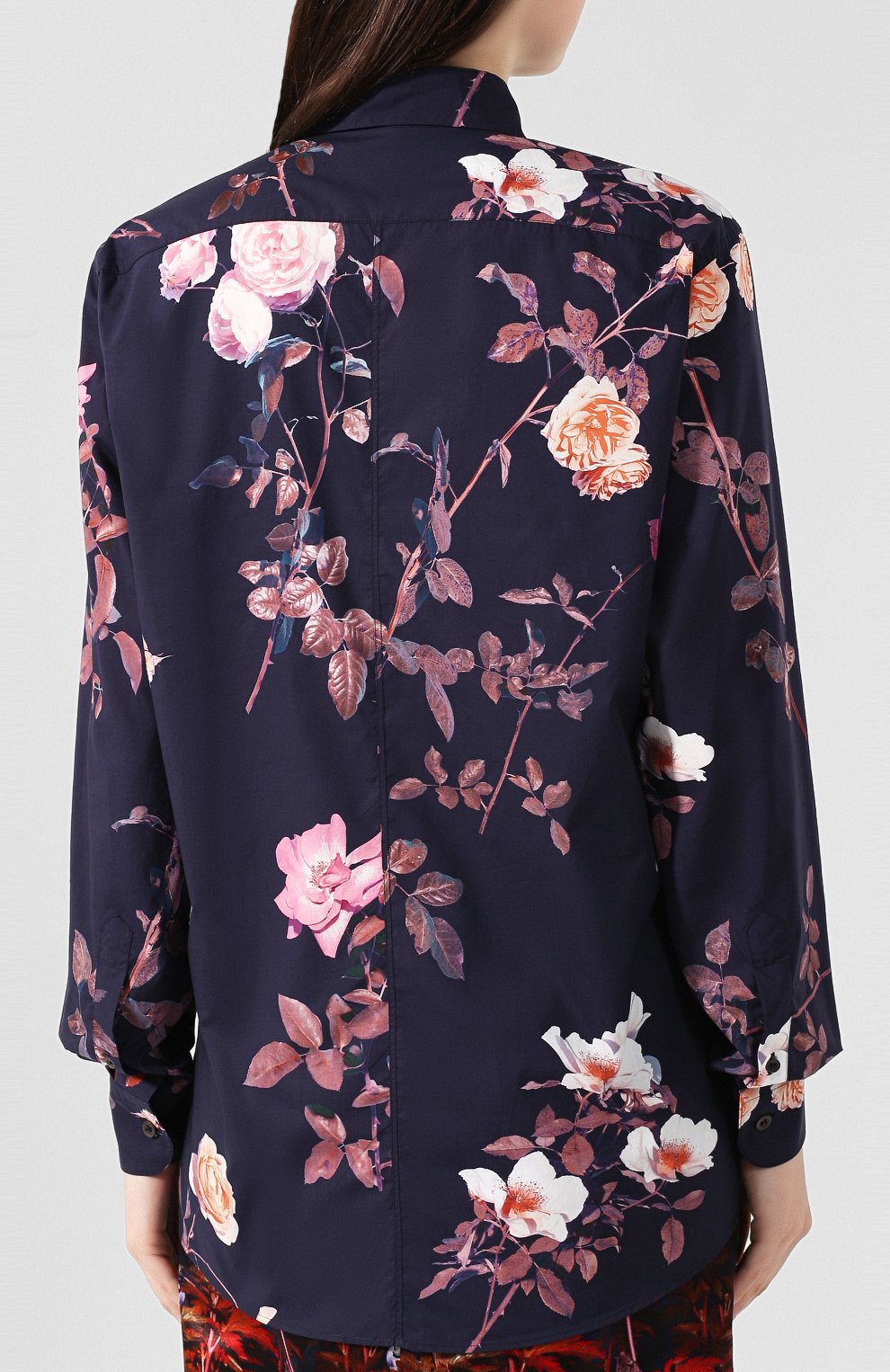 Хлопковая рубашка DRIES VAN NOTEN темно-синего цвета по цене 29950 руб., арт. 192-10742-8007, фото 4 Хлопковая рубашка DRIES VAN NOTEN, арт. 192-10742-8007, фото 4