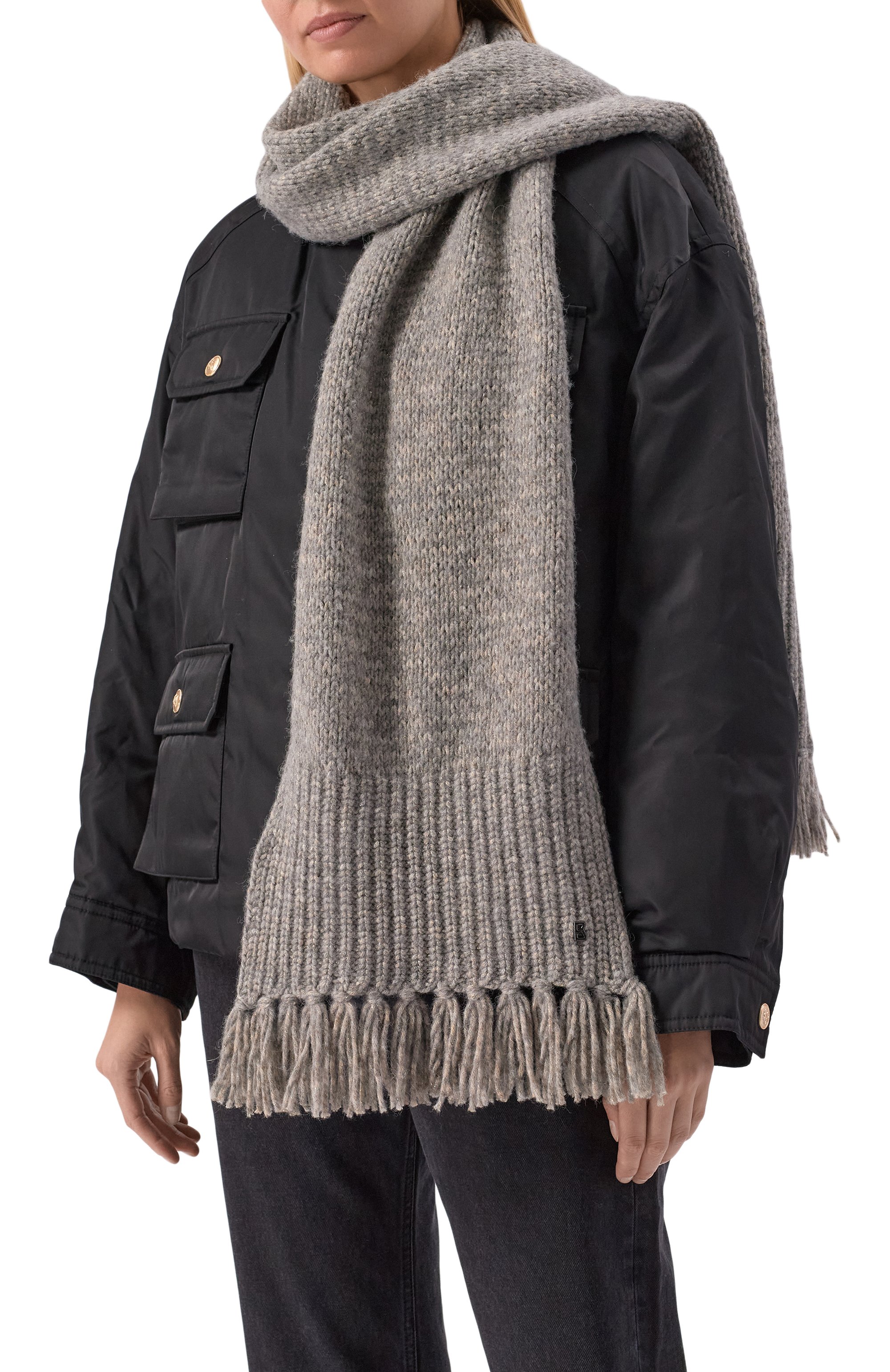 Шарф из хлопка и шерсти BOGNER, арт. 96399246, фото 2