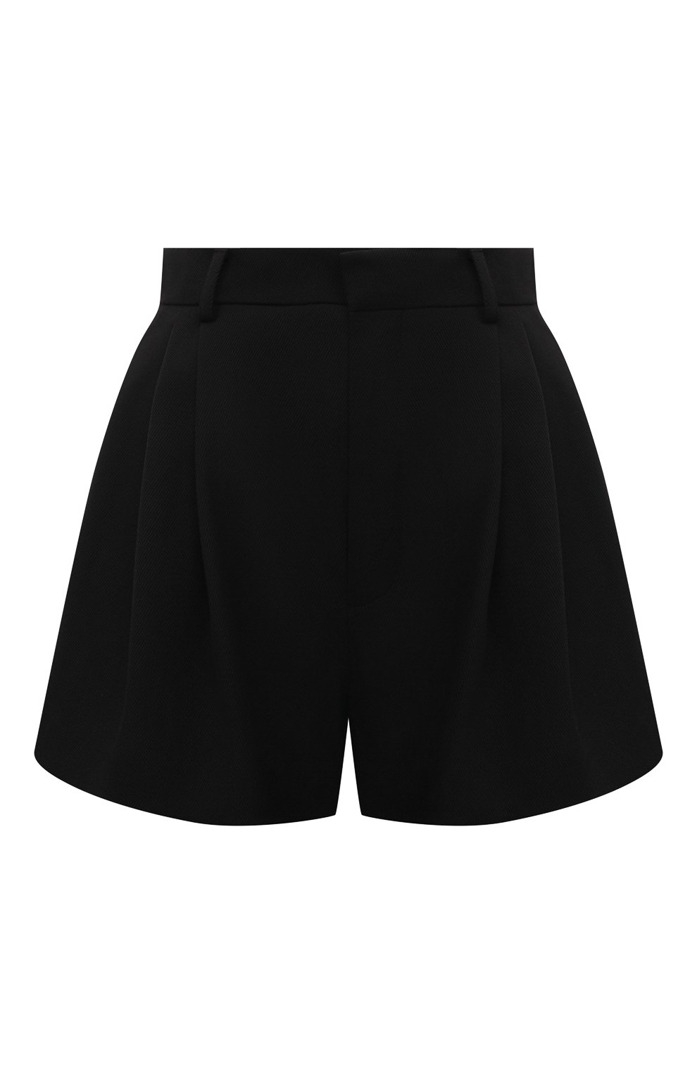 Шерстяные шорты SAINT LAURENT черного цвета по цене 79100 руб., арт. 663805/Y7C25, фото 1 Шерстяные шорты SAINT LAURENT, арт. 663805/Y7C25, фото 1