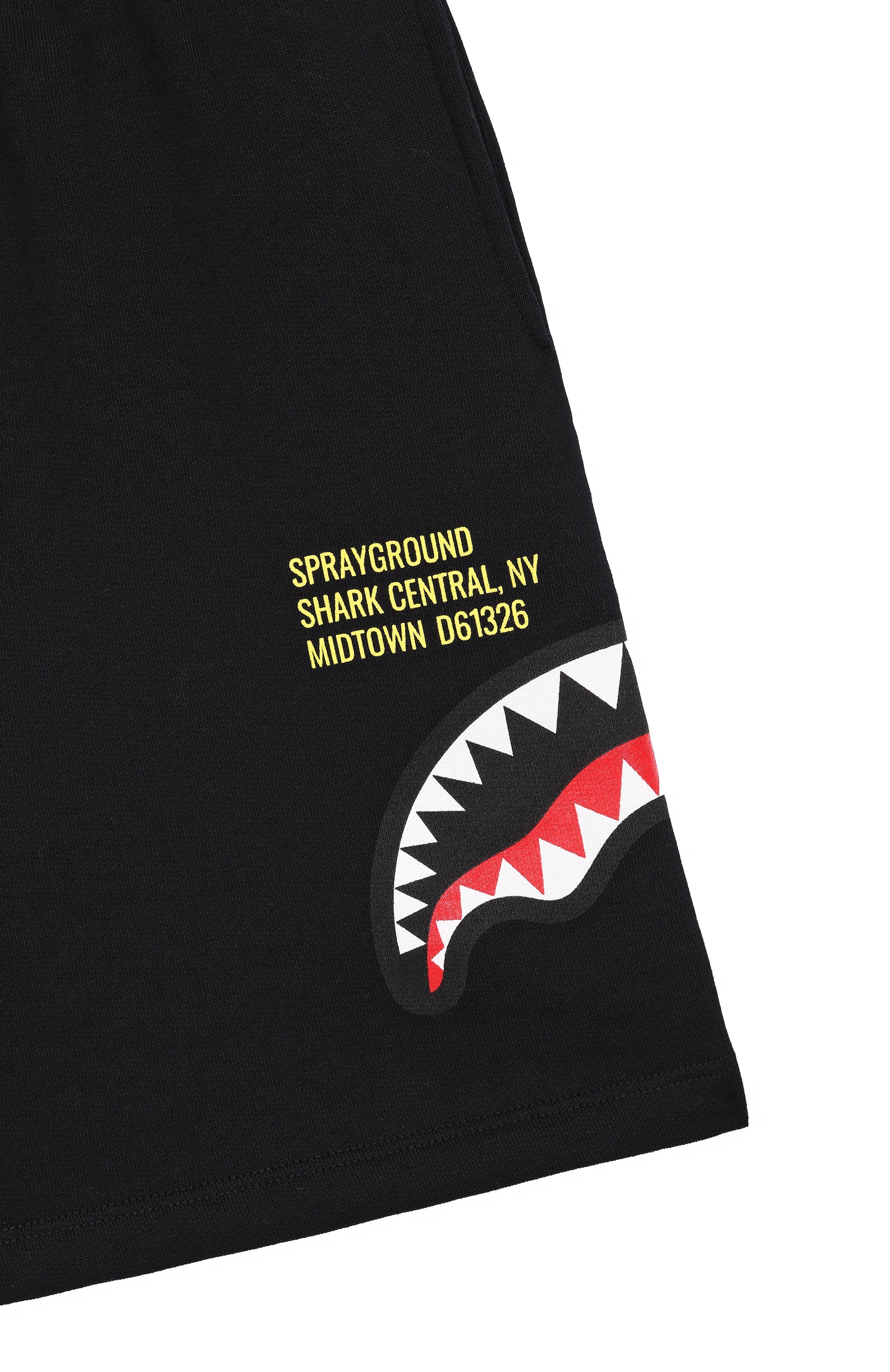 Хлопковые шорты SPRAYGROUND черного цвета по цене 13350 руб., арт. SPY1388EBLK, фото 3 Хлопковые шорты SPRAYGROUND, арт. SPY1388EBLK, фото 3