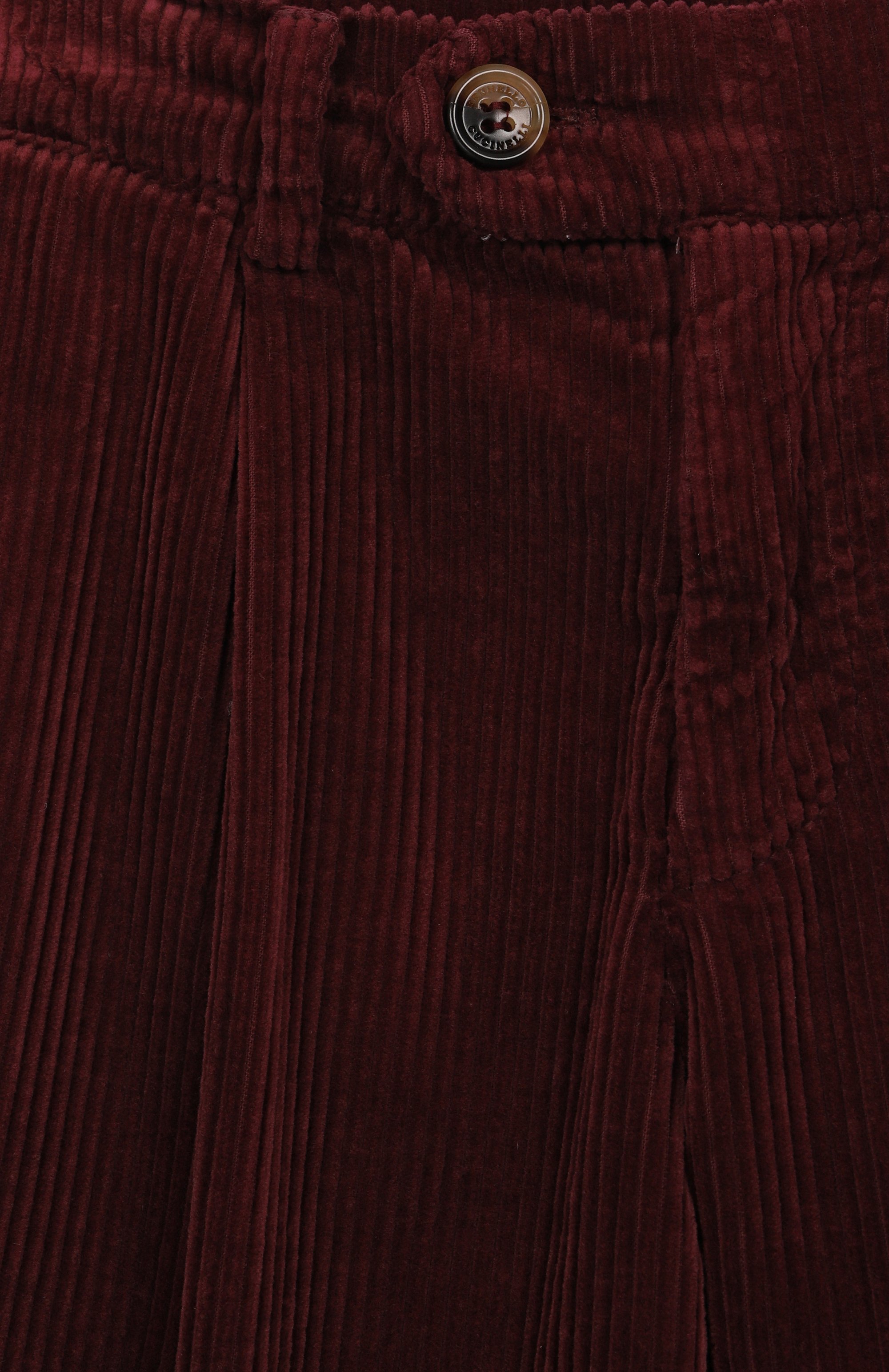 Вельветовые брюки BRUNELLO CUCINELLI бордового цвета по цене 54250 руб., арт. B280UP100B, фото 3 Вельветовые брюки BRUNELLO CUCINELLI, арт. B280UP100B, фото 3