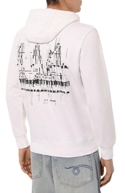 Хлопковое худи C.P. COMPANY, арт. 16CLSS041A006452W, фото 4