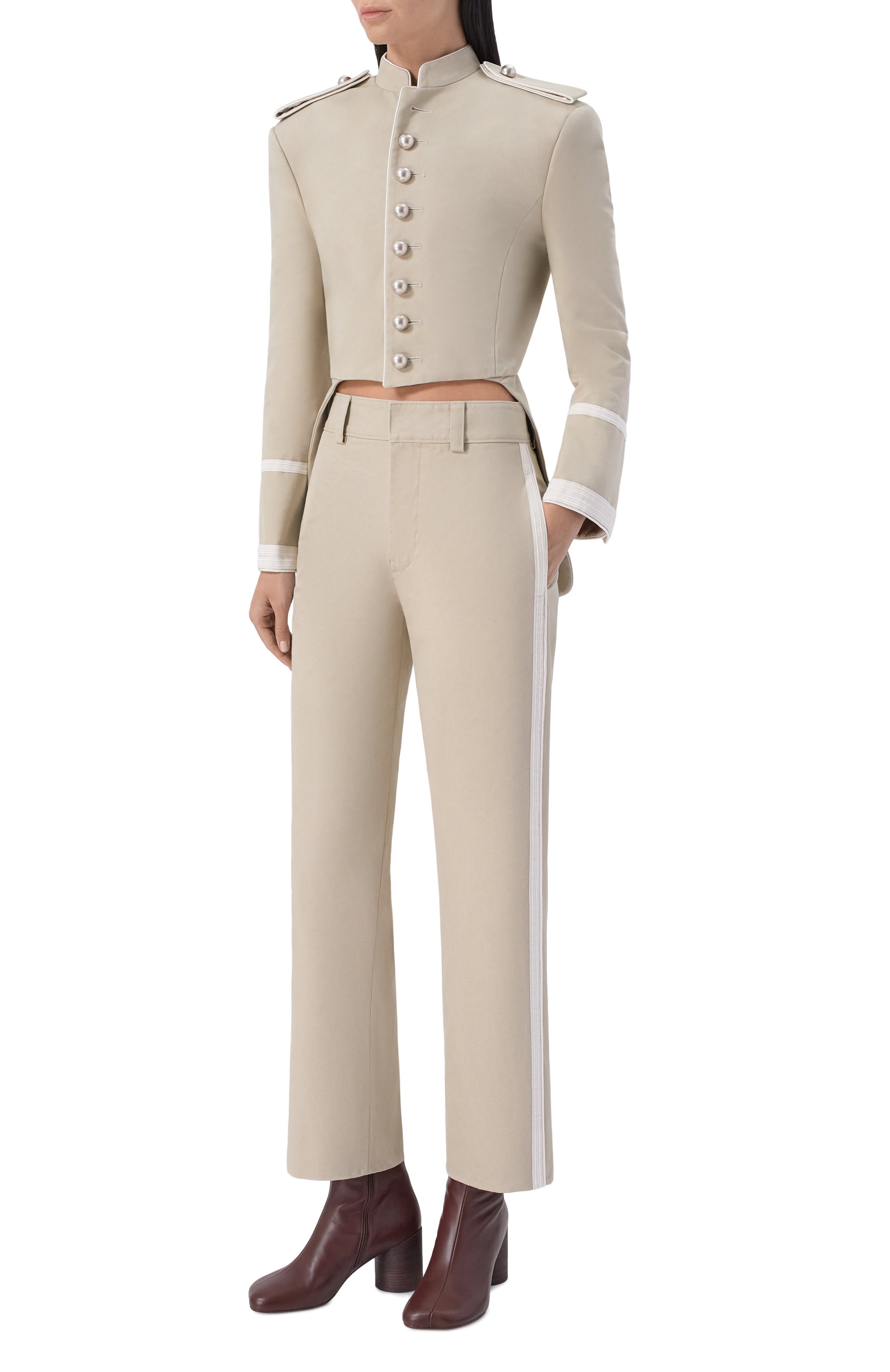 Хлопковый жакет ANN DEMEULEMEESTER бежевого цвета по цене 227500 руб., арт. B0014200/FA728, фото 2 Хлопковый жакет ANN DEMEULEMEESTER, арт. B0014200/FA728, фото 2