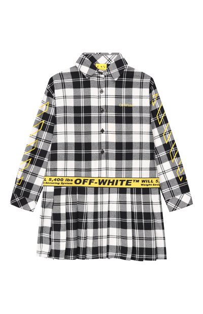 Хлопковое платье-рубашка OFF-WHITE, арт. 0GDB06HF25FAB001/4-12