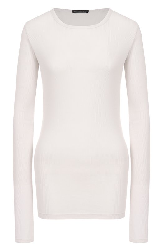 Хлопковый лонгслив Ann Demeulemeester B0011488/FA659 Белый B0011488/FA659