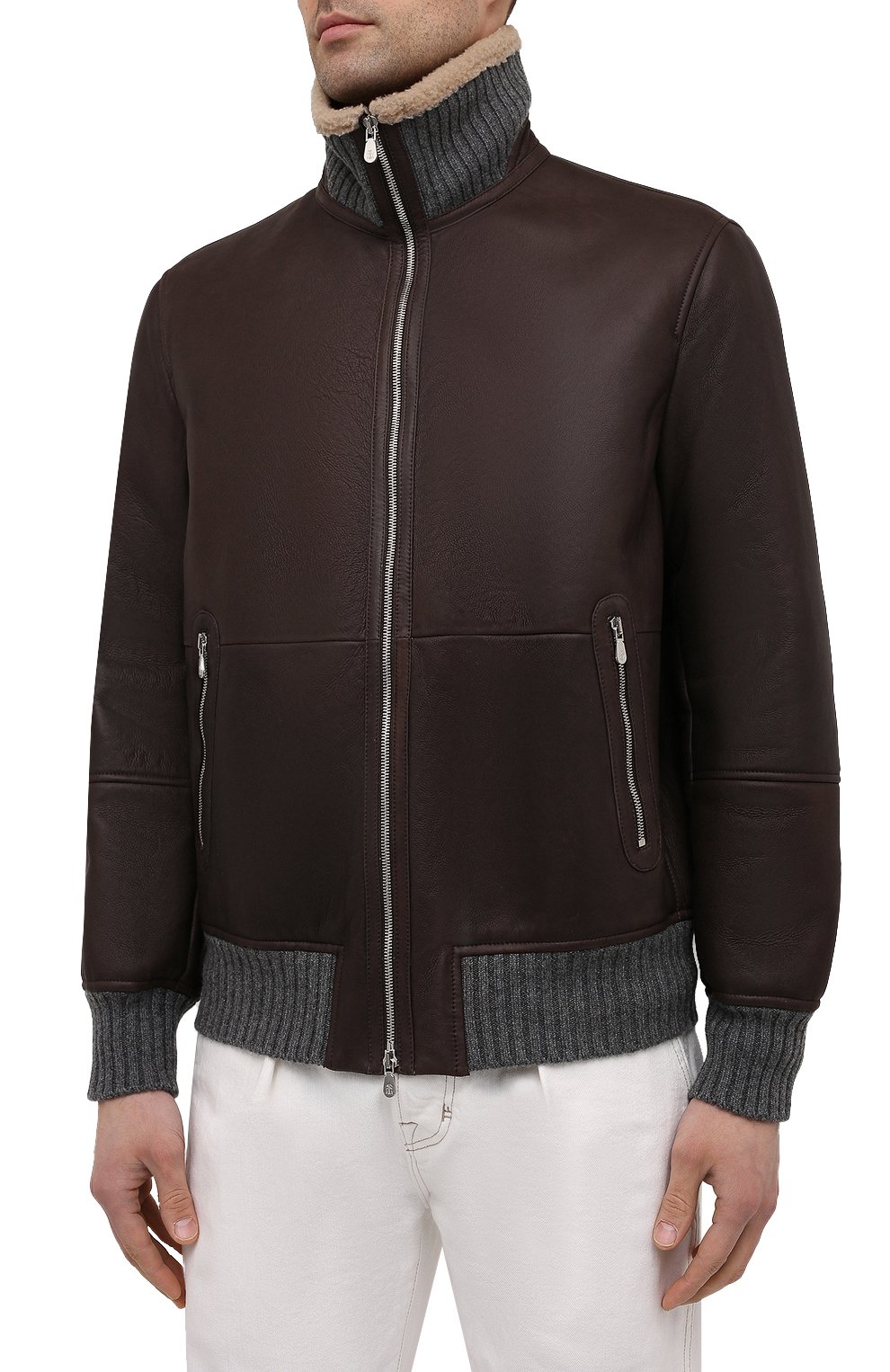 Дубленка BRUNELLO CUCINELLI темно-коричневого цвета по цене 757000 руб., арт. MPMD01737, фото 3 Дубленка BRUNELLO CUCINELLI, арт. MPMD01737, фото 3