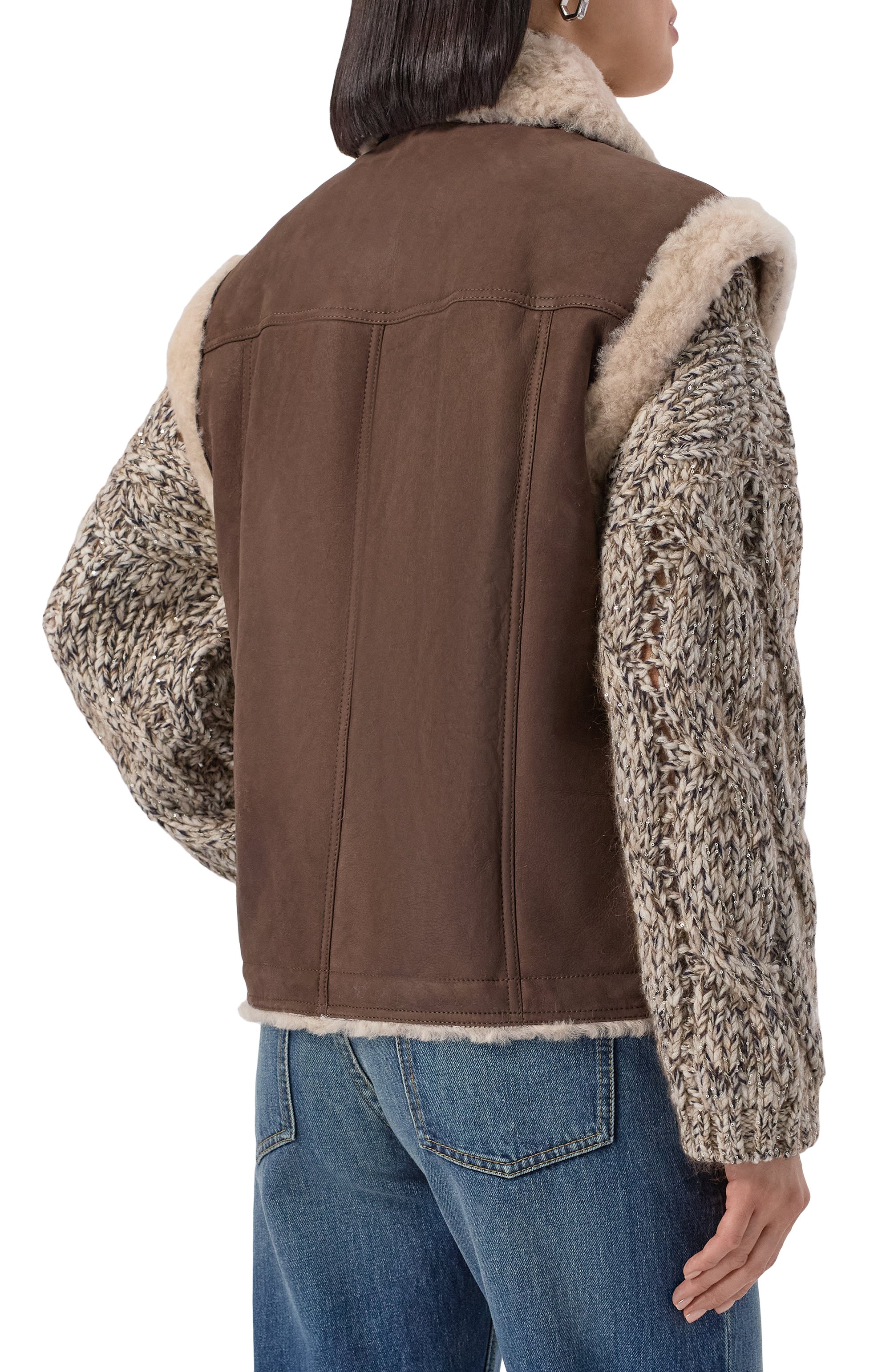 Жилет из овчины BRUNELLO CUCINELLI, арт. MPMBP7680P, фото 4