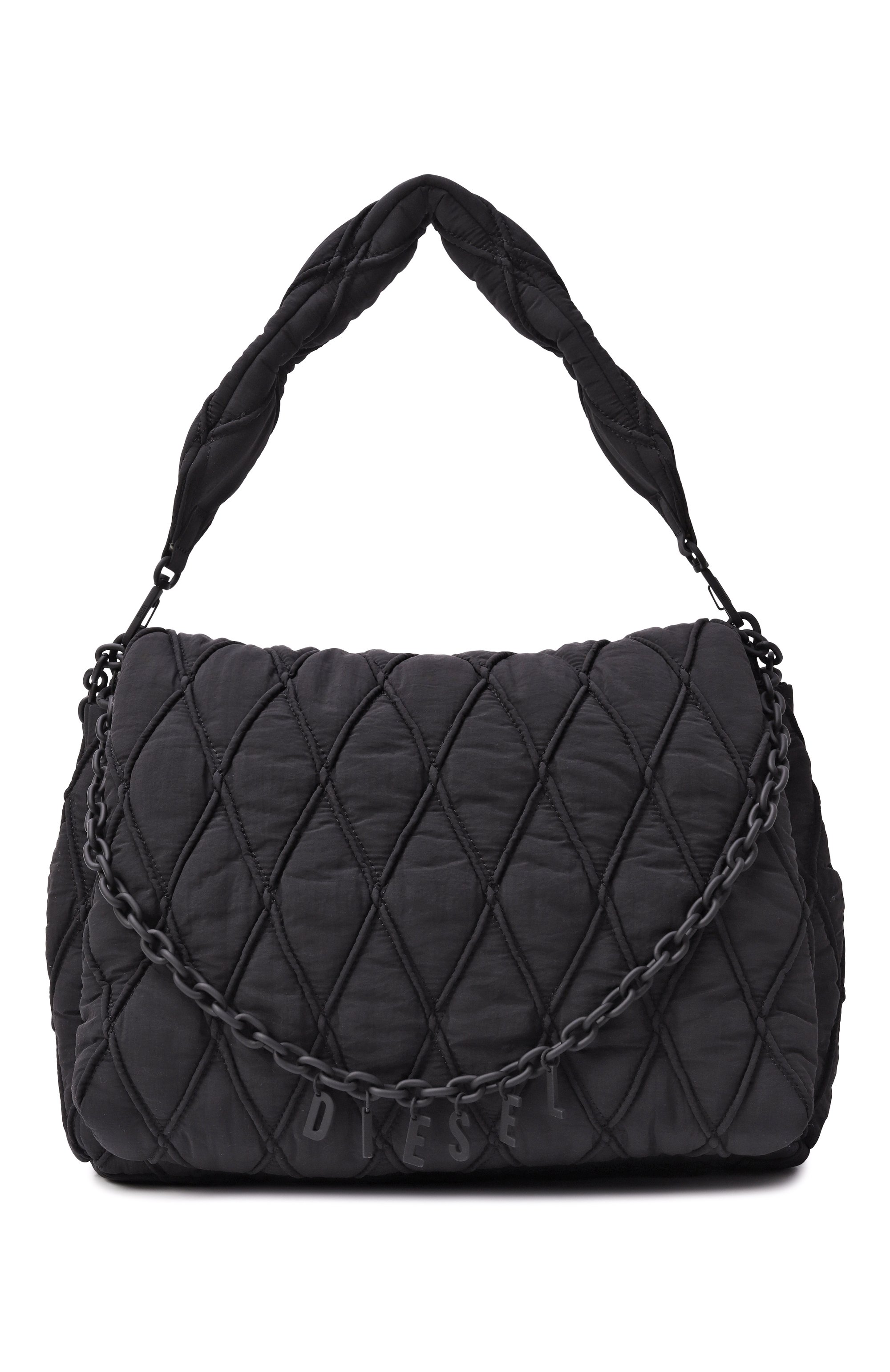 Сумка charm-d large DIESEL черного цвета по цене 65450 руб., арт. X10364/P8048, фото 1 Сумка charm-d large DIESEL, арт. X10364/P8048, фото 1