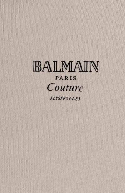 Хлопковая толстовка BALMAIN светло-серого цвета по цене 33800 руб., арт. BX4P50, фото 3 Хлопковая толстовка BALMAIN, арт. BX4P50, фото 3