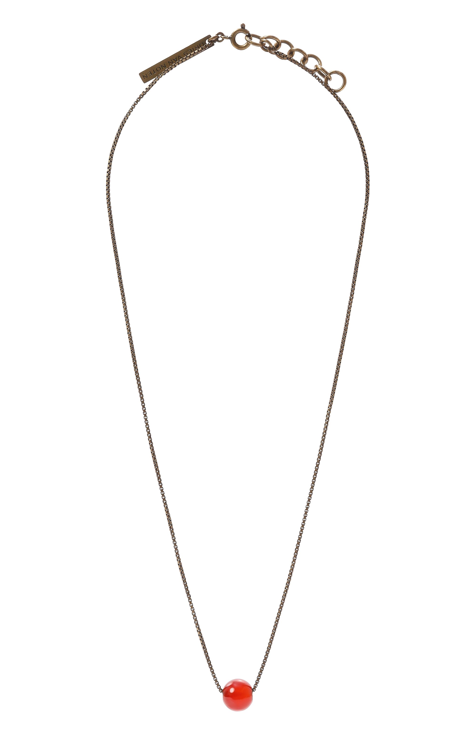 Кулон на цепочке DRIES VAN NOTEN, арт. 242-028218-092/G0LD/AGATE, фото 1