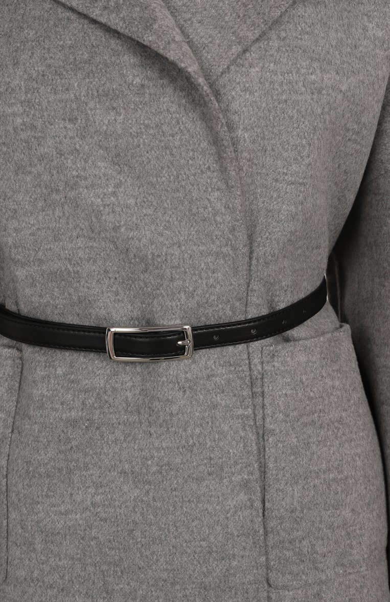 Женское полупальто из шерсти и кашемира MAX MARA STUDIO серого цвета, арт. BLASY | Фото 6 (Автоматизация ТО: Проставлено; Материал внешний: Шерсть; Автоматизация состава: Проставлено; Рукава: Длинные; Длина (верхняя одежда): Короткие; 1-2-бортные: Однобортные; Стили: Классический)