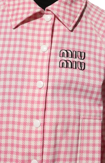 Хлопковый бомбер MIU MIU, арт. MJL818-10OP-F0UJ2, фото 5