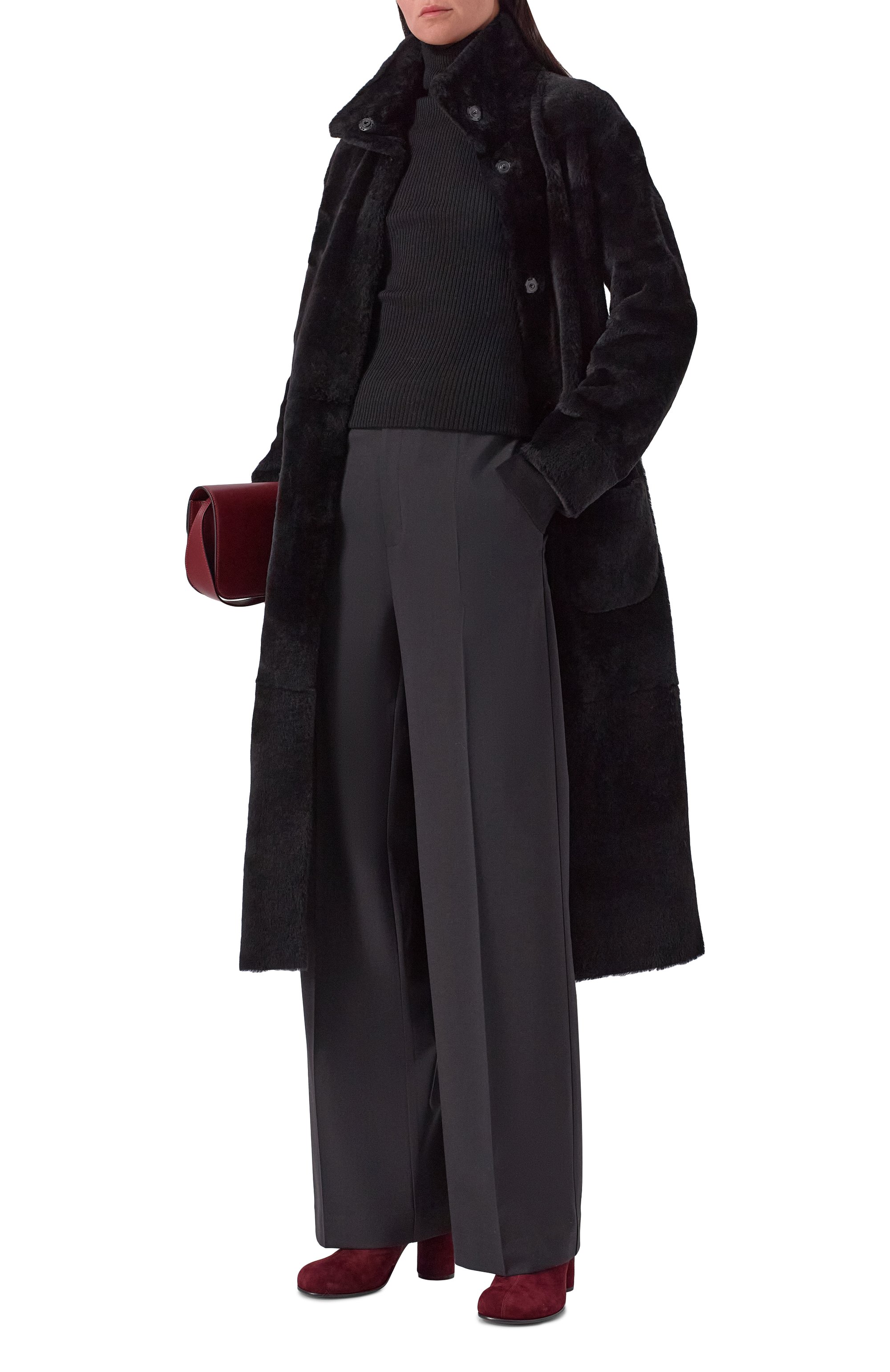 Дубленка из овчины SIMONETTA RAVIZZA черного цвета по цене 459500 руб., арт. F05C0142H21, фото 2 Дубленка из овчины SIMONETTA RAVIZZA, арт. F05C0142H21, фото 2