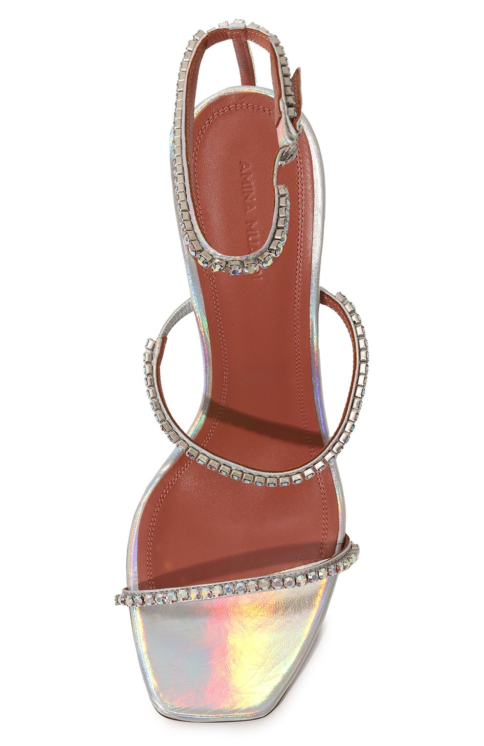 Кожаные босоножки gilda AMINA MUADDI, арт. GILDA SANDAL/METALLIC NAPPA, фото 6