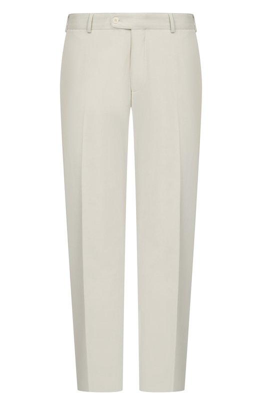 Хлопковые брюки Brioni RPCW0L/PD023 Кремовый RPCW0L/PD023