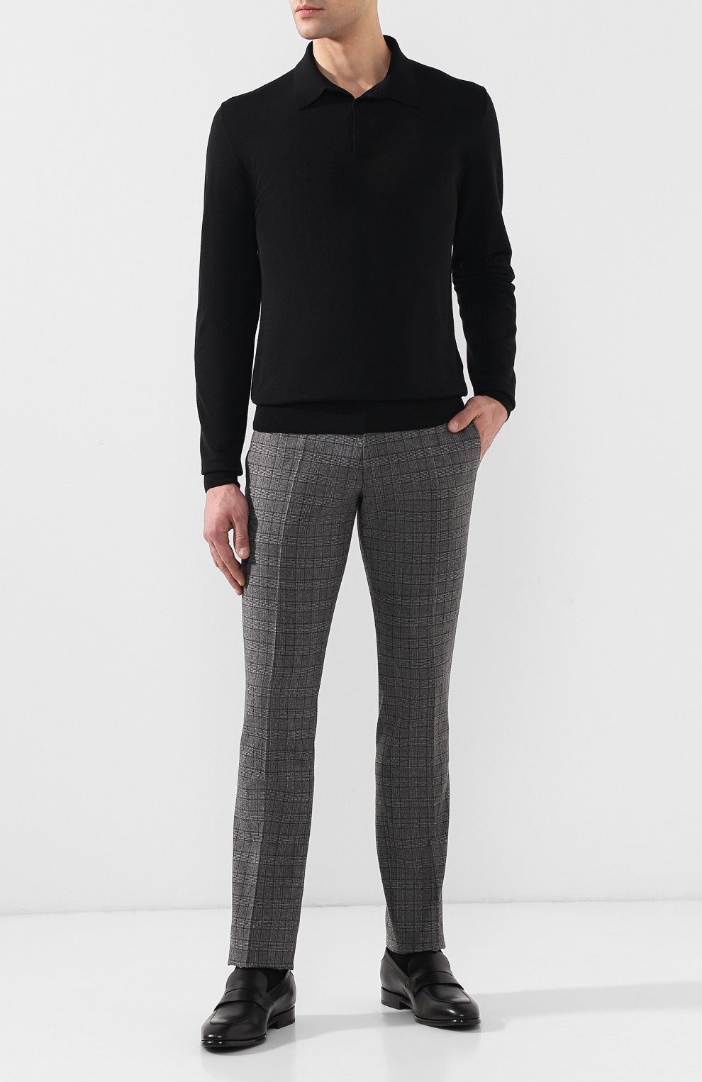 Шерстяное поло с длинными рукавами и воротником на молнии BERLUTI, арт. R14KPL11-YADK, фото 2