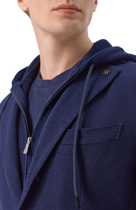 Хлопковый пиджак Gran Sasso 23133/76016 Синий  23133/76016 Фото 5