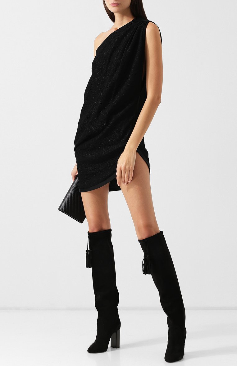 Замшевые ботфорты meurice на устойчивом каблуке SAINT LAURENT, арт. 529337/0LI00, фото 2