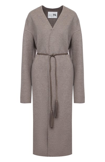 Пальто из шерсти и кашемира MANZONI24 светло-коричневого цвета по цене 258500 руб., арт. 20M742-DB1L8/38-46, фото 1 Пальто из шерсти и кашемира MANZONI24, арт. 20M742-DB1L8/38-46, фото 1