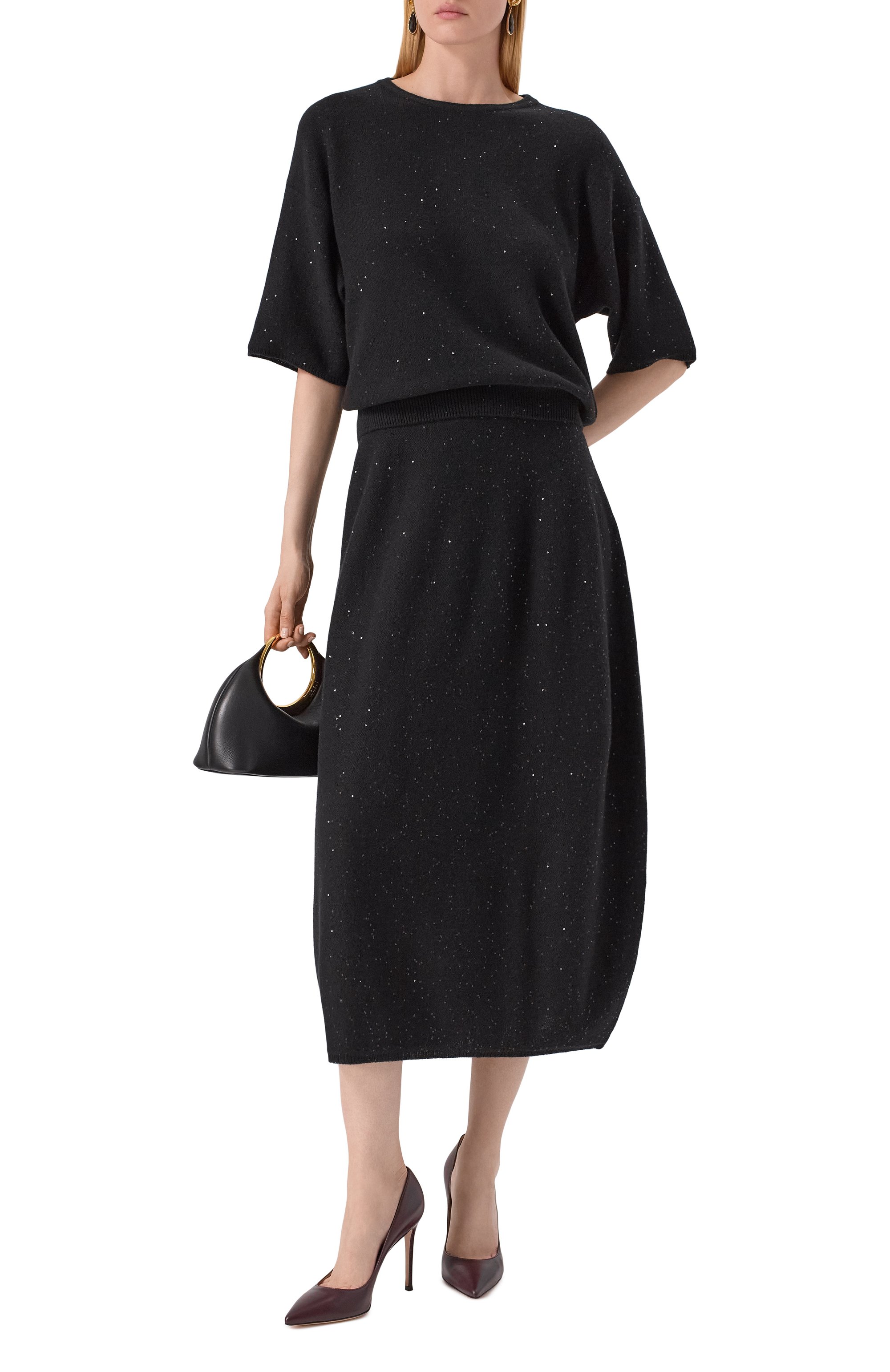 Юбка из шерсти и кашемира ANTONELLI FIRENZE черного цвета по цене 105000 руб., арт. 41621P/01725, фото 2 Юбка из шерсти и кашемира ANTONELLI FIRENZE, арт. 41621P/01725, фото 2