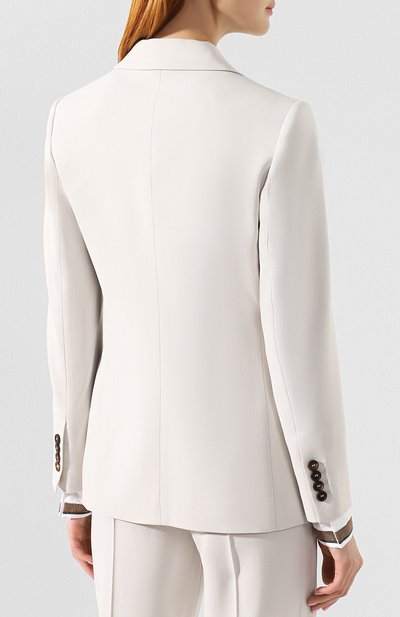 Двубортный жакет BRUNELLO CUCINELLI бежевого цвета по цене 528000 руб., арт. MB5218736P, фото 4 Двубортный жакет BRUNELLO CUCINELLI, арт. MB5218736P, фото 4