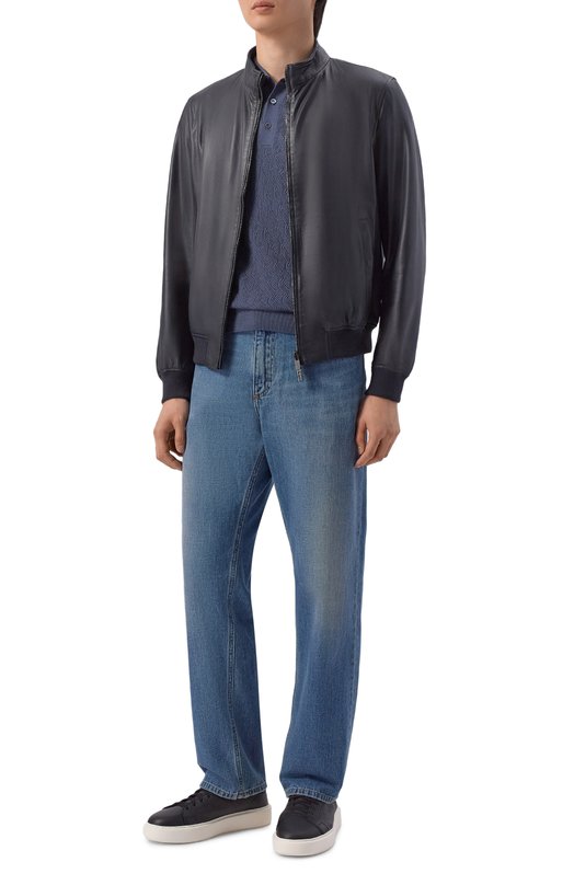 Двусторонний кожаный бомбер Gimo's 6S20.1.090.62R/112 Чёрный  6S20.1.090.62R/112 Фото 2