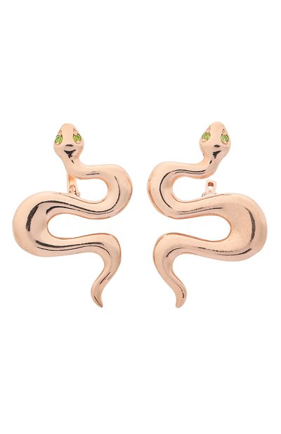 Серьги-полозы с демантоидом MOONKA, арт. dem-pe-g, фото 1