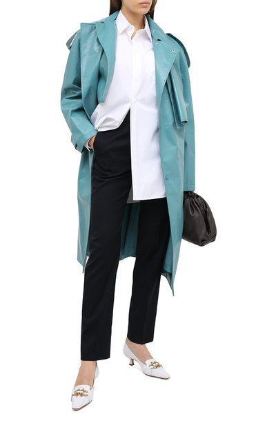 Шерстяные брюки JIL SANDER темно-синего цвета по цене 86800 руб., арт. JSPR301900-WR202500, фото 2 Шерстяные брюки JIL SANDER, арт. JSPR301900-WR202500, фото 2