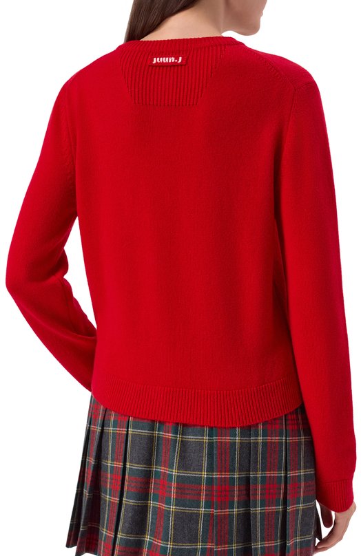 Кардиган из шерсти и кашемира Juun.J JW5X5AW03 Красный  JW5X5AW03 Фото 4