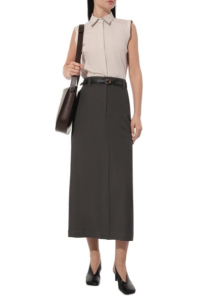 Женская юбка из вискозы и льна BRUNELLO CUCINELLI, арт. MH126B1337