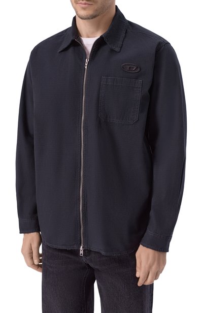 Хлопковая куртка-рубашка DIESEL черного цвета по цене 38200 руб., арт. A22983/0DLCM, фото 3 Хлопковая куртка-рубашка DIESEL, арт. A22983/0DLCM, фото 3