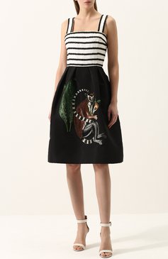 Шелковое приталенное платье с декорированной юбкой OSCAR DE LA RENTA, арт. 18RE653FAI, фото 1
