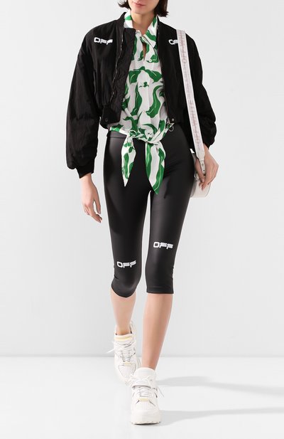 Легинсы OFF-WHITE черного цвета по цене 27200 руб., арт. 0WCA103R20H800871001, фото 2 Легинсы OFF-WHITE, арт. 0WCA103R20H800871001, фото 2