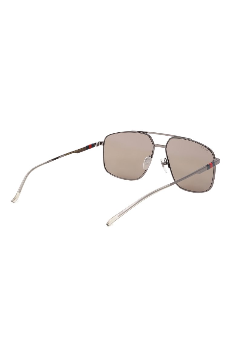 Женские солнцезащитные очки GUCCI коричневого цвета, арт. GG1676S 003 | Фото 3 (Региональные ограничения белый список (Axapta Mercury): Не проставлено; Нос: Не проставлено; Материал: Металл; Тип очков: С/з; Очки форма: Авиаторы; Оптика Гендер: оптика-мужское)