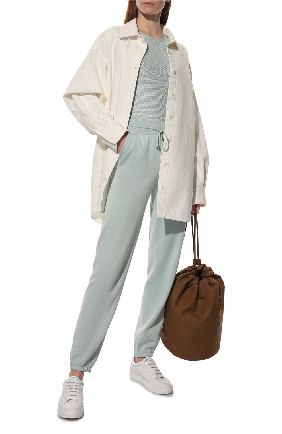 Джоггеры из смеси шелка и хлопка LORO PIANA, арт. FAF2340, фото 2