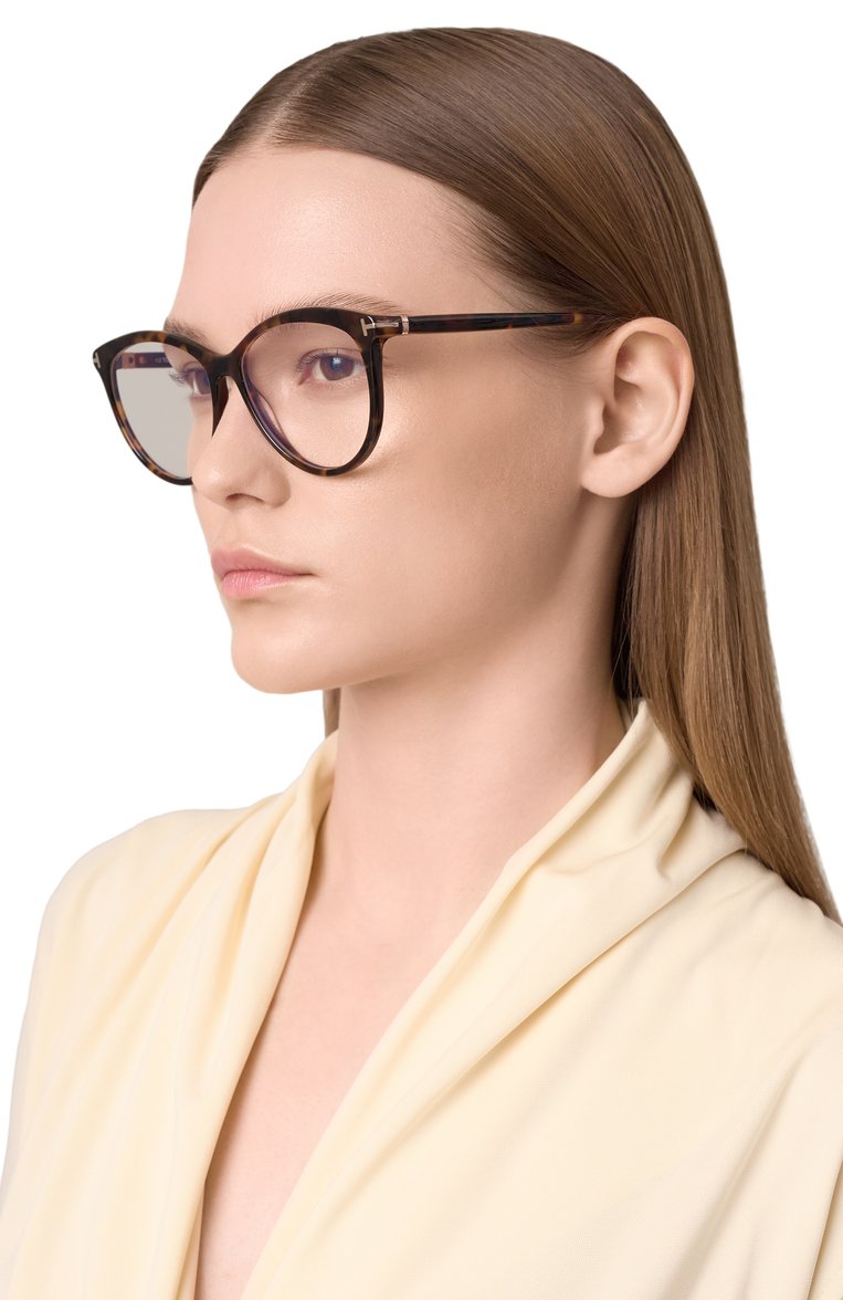 Женские оправа TOM FORD коричневого цвета, арт. TF5990-B 052 | Фото 2 (Региональные ограничения белый список (Axapta Mercury): Не проставлено; Нос: Не проставлено; Тип очков: Оправа; Материал: Пластик; Оптика Гендер: оптика-женское; Очки форма: Круглые)