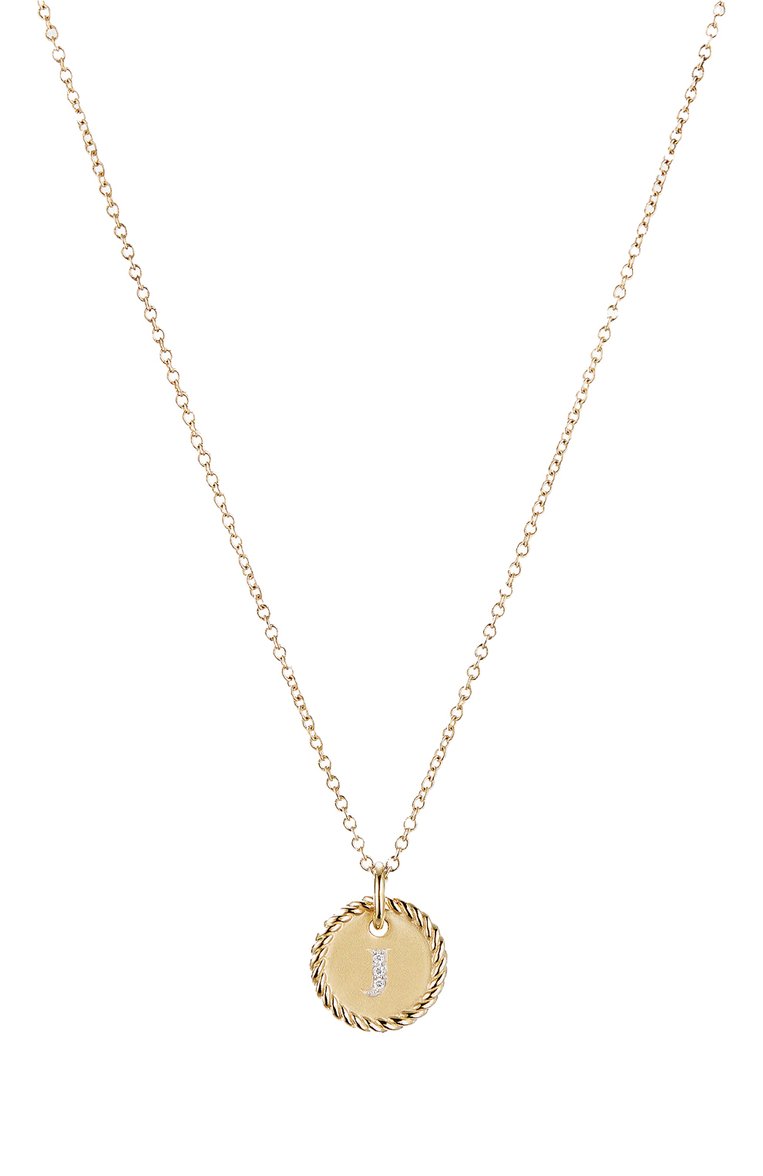 Женские кулон DAVID YURMAN бесцветного цвета, арт. N08792 88ADI18J | Фото 1 (Материал сплава: Желтое золото; Драгоценные камни: Бриллианты; Региональные ограничения белый список (Axapta Mercury): Не проставлено; Нос: Не проставлено)