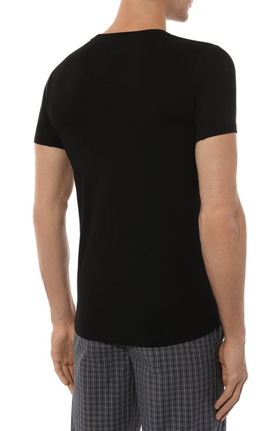 Футболка из хлопка и вискозы FALKE черного цвета по цене 7330 руб., арт. 68118, фото 4 Футболка из хлопка и вискозы FALKE, арт. 68118, фото 4