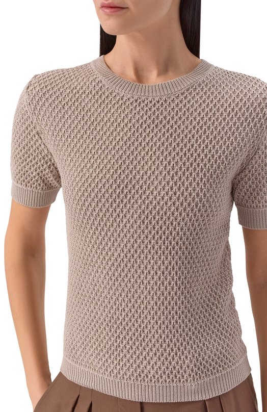 Пуловер из шелка и хлопка MVST M26.2PW.K216/Y203 Бежевый  M26.2PW.K216/Y203 Фото 5