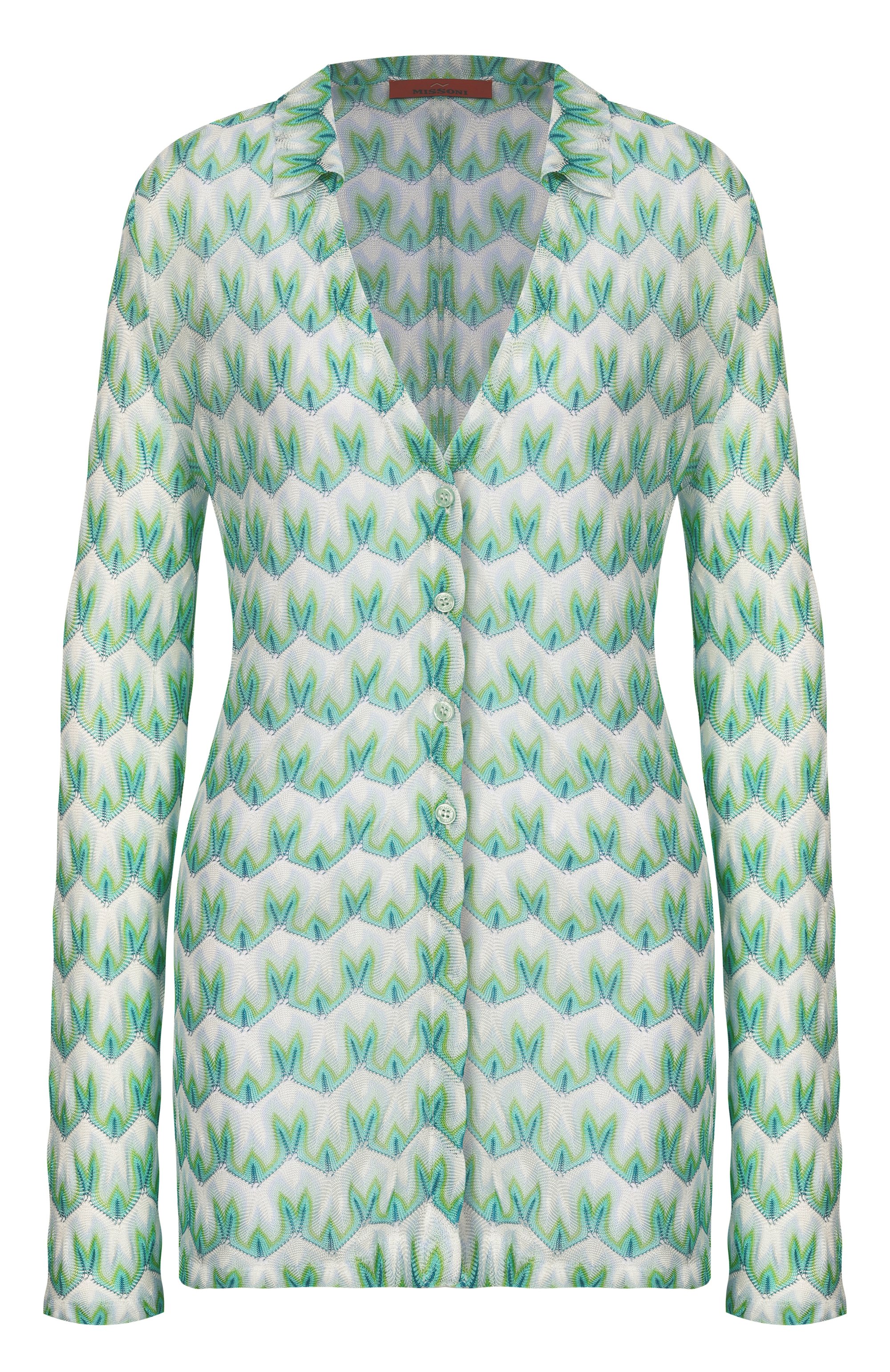 Кардиган из вискозы MISSONI зеленого цвета по цене 107500 руб., арт. MS26SK0A/BR014I, фото 1 Кардиган из вискозы MISSONI, арт. MS26SK0A/BR014I, фото 1