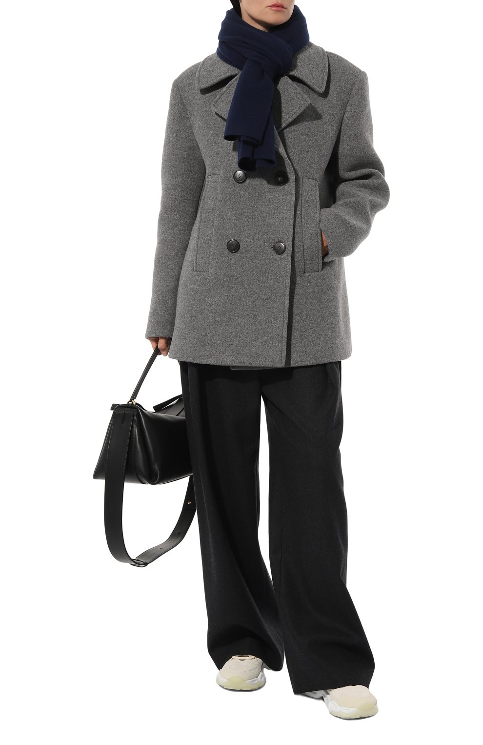 Кашемировый шарф CANOE темно-синего цвета по цене 47180 руб., арт. 4912741, фото 3 Кашемировый шарф CANOE, арт. 4912741, фото 3