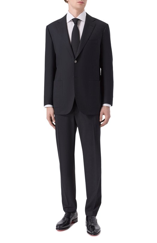 Шерстяной пиджак Kiton UG81K01X25 Чёрный  UG81K01X25 Фото 3