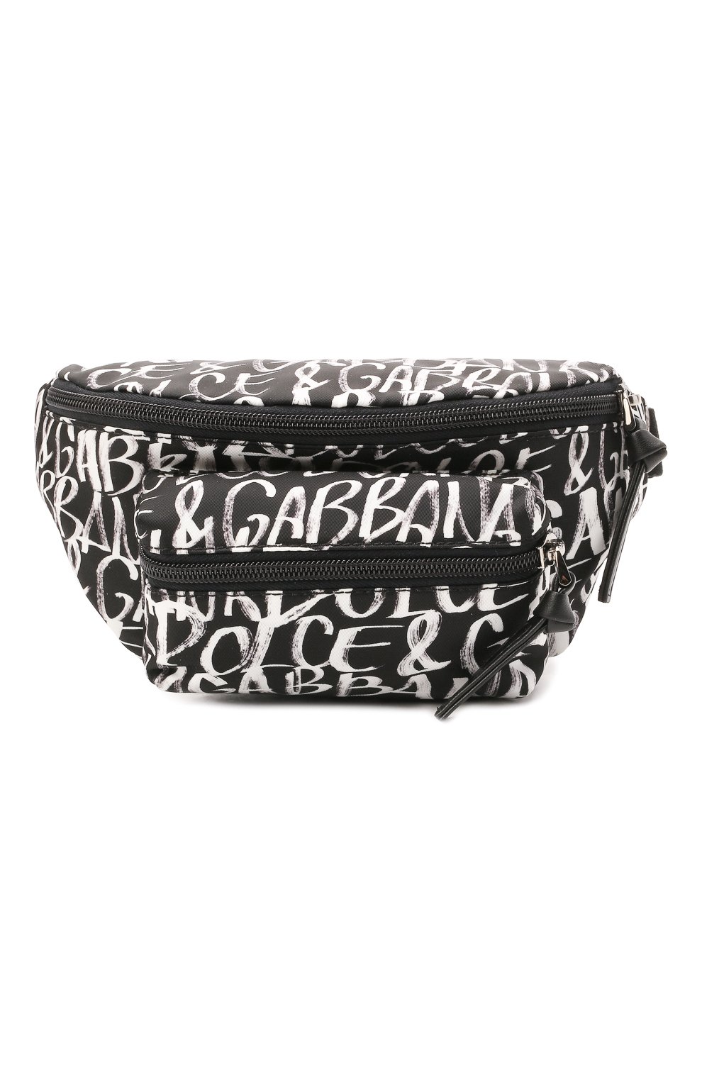 Поясная сумка DOLCE & GABBANA черно-белого цвета по цене 24550 руб., арт. EM0103/AW426, фото 1 Поясная сумка DOLCE & GABBANA, арт. EM0103/AW426, фото 1